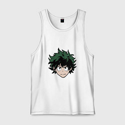 Майка мужская хлопок Izuku Midoriya, цвет: белый