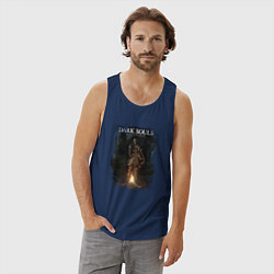 Майка мужская хлопок Dark Souls Remastered, цвет: тёмно-синий — фото 2