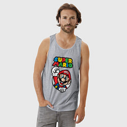 Майка мужская хлопок Mario, цвет: меланж — фото 2