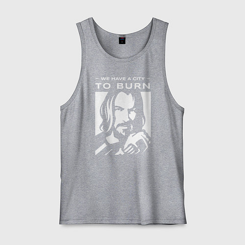 Мужская майка WE HAVE A CITY TO BURN / Меланж – фото 1