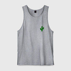 Майка мужская хлопок Кактус, цвет: меланж