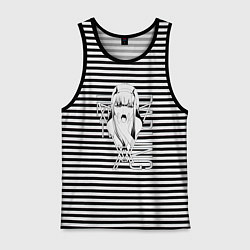 Майка мужская хлопок Zero Two, цвет: черная тельняшка