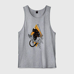 Мужская майка Cat in flowers