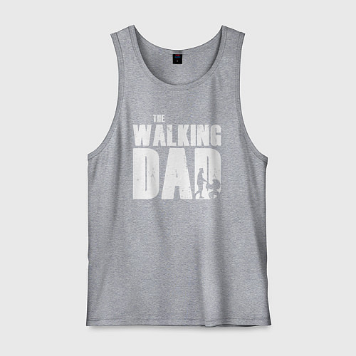 Мужская майка Лучший папа / Меланж – фото 1