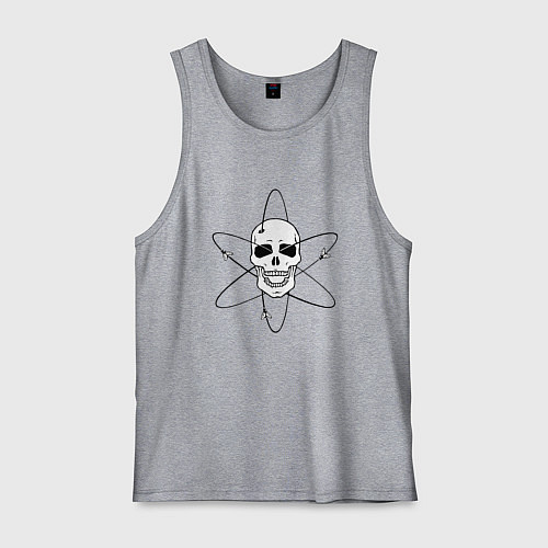 Мужская майка Кровосток - Наука Череп / Меланж – фото 1