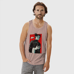 Майка мужская хлопок Чосо Магическая Битва Арт 03, цвет: пыльно-розовый — фото 2