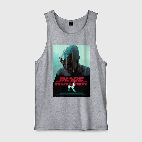 Мужская майка Слезы в дожде Blade Runner / Меланж – фото 1
