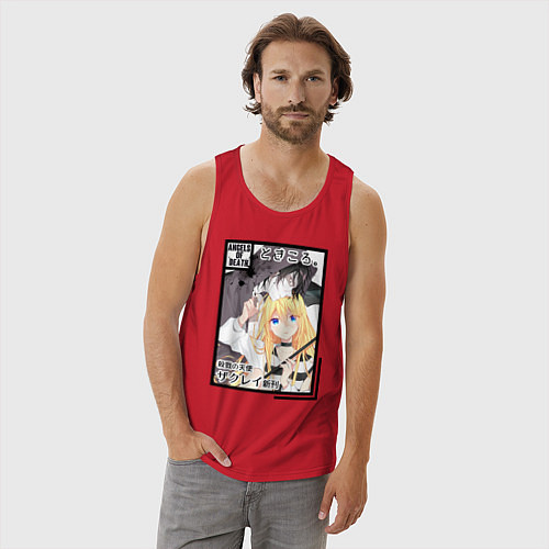 Мужская майка Ангел кровопролития / Красный – фото 3