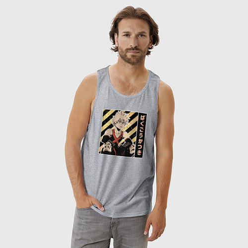 Мужская майка Моя геройская академия Бакуго / Меланж – фото 3