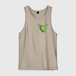 Майка мужская хлопок Шрек Love, цвет: миндальный