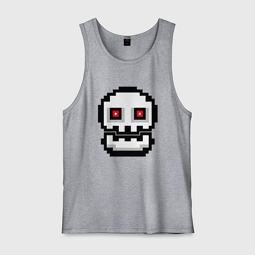 Мужская майка Skull Geometry Dash / Меланж – фото 1