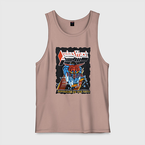 Мужская майка Judas Priest FIGHT / Пыльно-розовый – фото 1