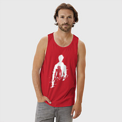 Майка мужская хлопок СОН ДЖИН ВУ SOLO LEVELING, цвет: красный — фото 2