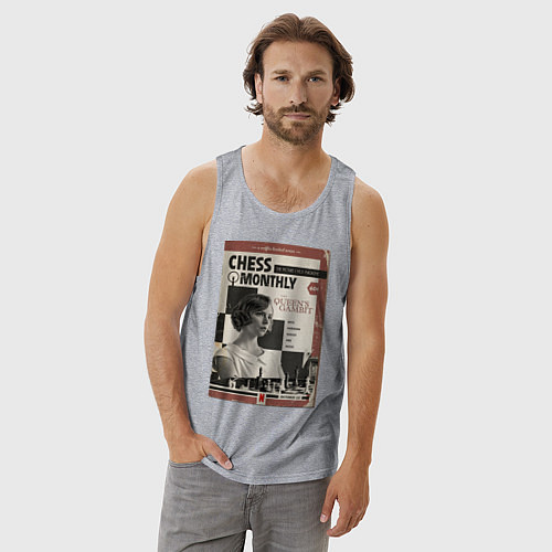 Мужская майка Ход королевы / Меланж – фото 3