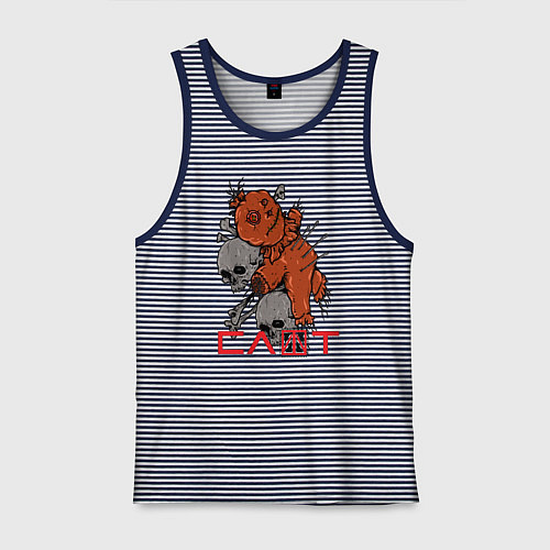 Мужская майка Слот Кукла вуду / Синяя тельняшка – фото 1