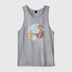 Майка мужская хлопок Манки и Банан, цвет: меланж