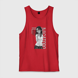 Майка мужская хлопок Хаясэ Нагаторо, цвет: красный