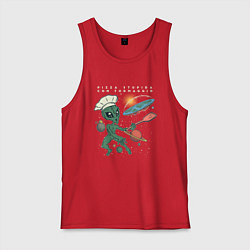 Мужская майка Повар и плоская земля пицца