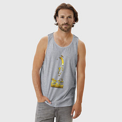 Майка мужская хлопок Крестный отец the godfather, цвет: меланж — фото 2