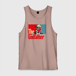 Майка мужская хлопок Godfather logo, цвет: пыльно-розовый