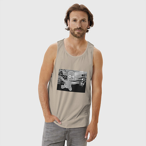 Мужская майка Simpsons x Nirvana / Миндальный – фото 3