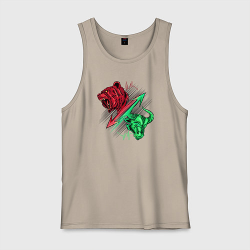 Мужская майка Вечное противостояние / Миндальный – фото 1