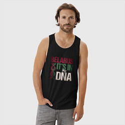 Майка мужская хлопок ДНК - Беларусь, цвет: черный — фото 2