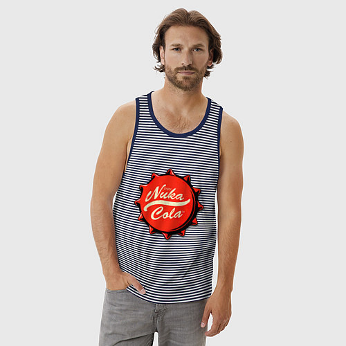 Мужская майка Nuka Cola Fallout / Синяя тельняшка – фото 3