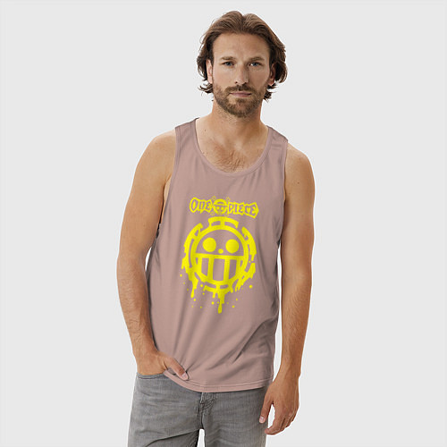 Мужская майка Пираты Сердца One Piece / Пыльно-розовый – фото 3