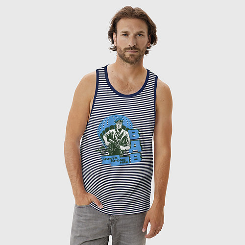 Мужская майка Никто кроме нас / Синяя тельняшка – фото 3