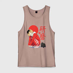 Мужская майка Кенма Козуме с котиком Haikyuu