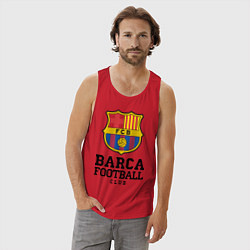 Майка мужская хлопок Barcelona Football Club, цвет: красный — фото 2