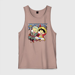 Мужская майка Малыши Зоро и Луффи One Piece