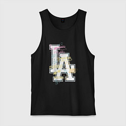 Майка мужская хлопок LA Sticker, цвет: черный