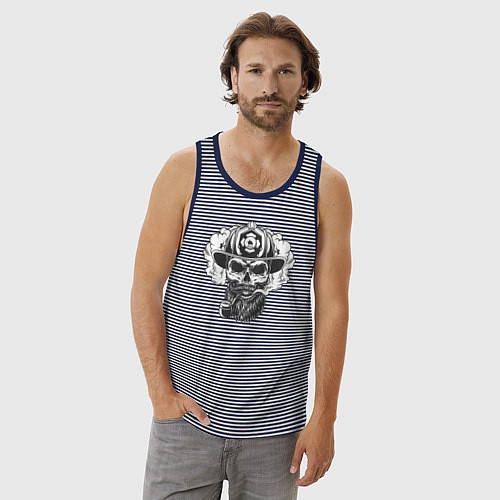 Мужская майка Пожарный / Синяя тельняшка – фото 3