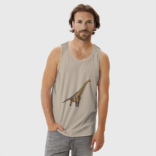 Мужская майка Брахиозавр / Миндальный – фото 3