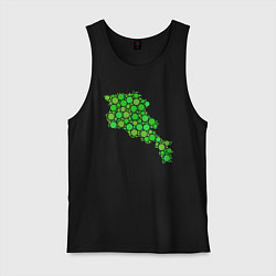 Майка мужская хлопок Green Armenia, цвет: черный