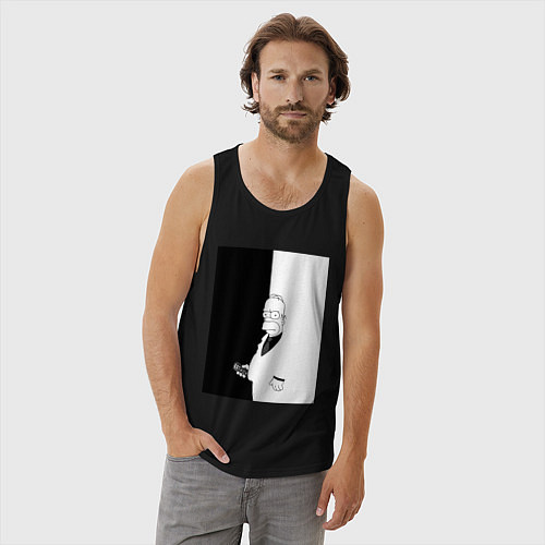 Мужская майка Симпсон Simpson / Черный – фото 3