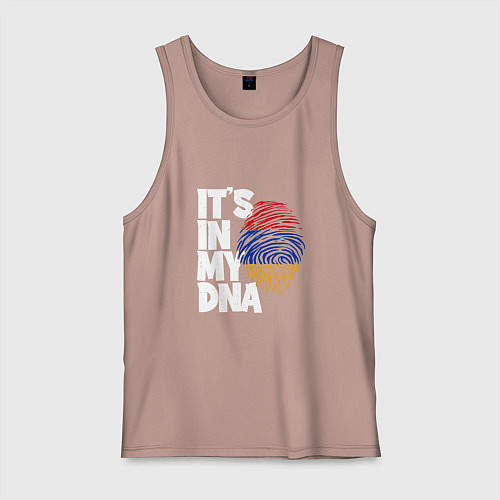 Мужская майка ДНК - Армения / Пыльно-розовый – фото 1