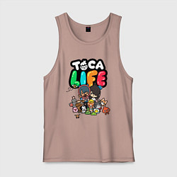 Майка мужская хлопок Toca Life, цвет: пыльно-розовый