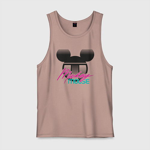 Мужская майка Logotype Mickey Mouse / Пыльно-розовый – фото 1
