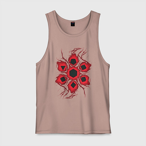 Мужская майка ДнД Разломы бездны / Пыльно-розовый – фото 1