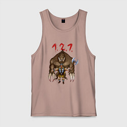 Майка мужская хлопок Разнос на 121, цвет: пыльно-розовый