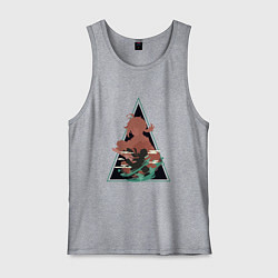 Майка мужская хлопок Genshin Impact KazuhaКадзуха, цвет: меланж