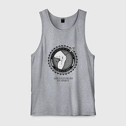 Майка мужская хлопок Клуб любителей приключений, цвет: меланж