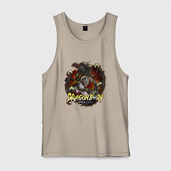 Майка мужская хлопок TES SKYRIM DOVAHKIN FUS RO DAH, цвет: миндальный