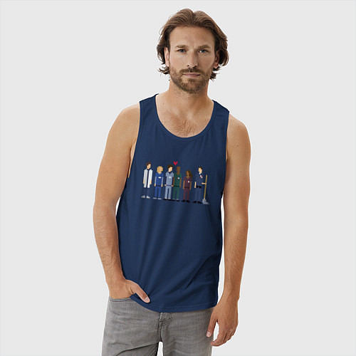 Мужская майка SCRUBS pixels / Тёмно-синий – фото 3