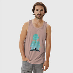 Майка мужская хлопок Xiao Сяо, цвет: пыльно-розовый — фото 2