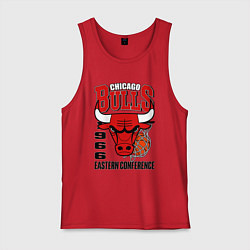 Майка мужская хлопок Chicago Bulls NBA, цвет: красный
