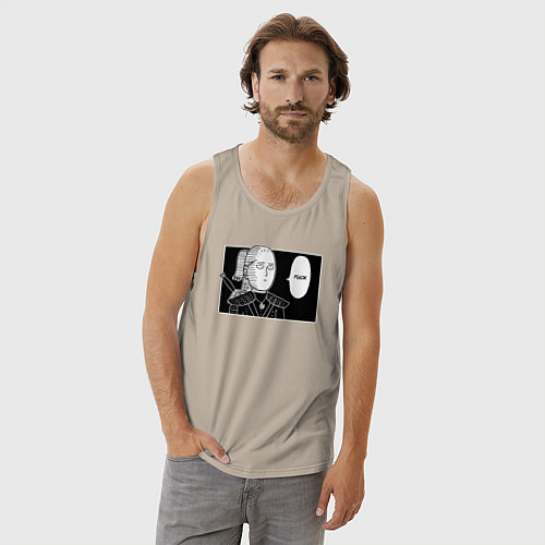 Мужская майка Любимое слово Геральта FUCK / Миндальный – фото 3